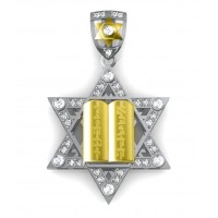  1.50 ct t.w. Round Cut Diamond Star of David Pendant 