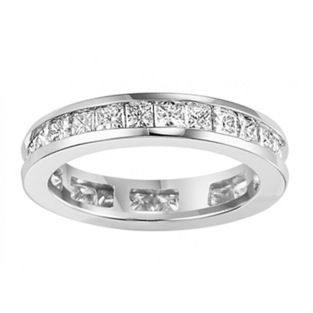 300 Ct Princess Cut Diamond Eternity Wedding Band Ring