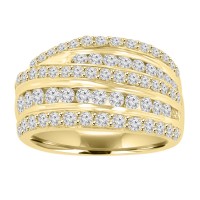 2.00 ct Ladies Round Cut Diamond Anniversary Ring in Prong Setting 14 kt Yellow Gold 2.00 ct Ladies Round Cut Diamond Anniversary Ring in Prong Setting 14 kt Yellow Gold