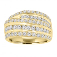 2.00 ct Ladies Round Cut Diamond Anniversary Ring in Prong Setting 14 kt Yellow Gold 2.00 ct Ladies Round Cut Diamond Anniversary Ring in Prong Setting 14 kt Yellow Gold