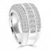 4.10 ct Ladies Princess and Round Cut Diamond Anniversary Ring 4.10 ct Ladies Princess and Round Cut Diamond Anniversary Ring