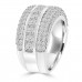 4.10 ct Ladies Princess and Round Cut Diamond Anniversary Ring 4.10 ct Ladies Princess and Round Cut Diamond Anniversary Ring