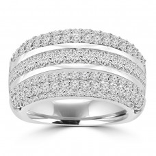 4.10 ct Ladies Princess and Round Cut Diamond Anniversary Ring 4.10 ct Ladies Princess and Round Cut Diamond Anniversary Ring