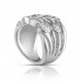 1.50 ct Ladies Round Cut Diamond Anniversary Ring In Bezel Setting