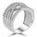 1.53 ct Ladies Round Cut Diamond Designer Anniversary Band in 14 kt White Gold