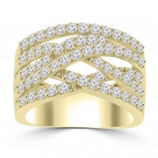 1.53 ct Ladies Round Cut Diamond Designer Anniversary Band in 14 kt Yellow Gold 1.53 ct Ladies Round Cut Diamond Designer Anniversary Band in 14 kt Yellow Gold