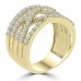 1.53 ct Ladies Round Cut Diamond Designer Anniversary Band in 14 kt Yellow Gold