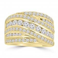 2.10 ct Ladies Round Cut Diamond Anniversary Ring in Prong Setting in 14 kt Yellow Gold 2.10 ct Ladies Round Cut Diamond Anniversary Ring in Prong Setting in 14 kt Yellow Gold