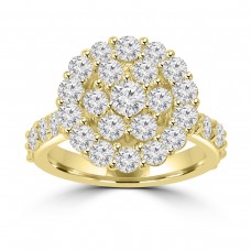 2.61 ct Ladies Round Cut Diamond Anniversary Ring in 14 kt Yellow Gold 2.61 ct Ladies Round Cut Diamond Anniversary Ring in 14 kt Yellow Gold
