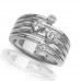 0.50 ct Ladies Round and Princess Cut Diamond Anniversary Ring