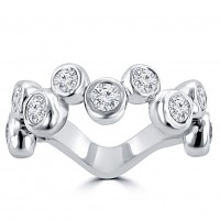 1.55 ct Ladie's Round Cut Diamond Anniversary Wedding Band in 14 kt White Gold