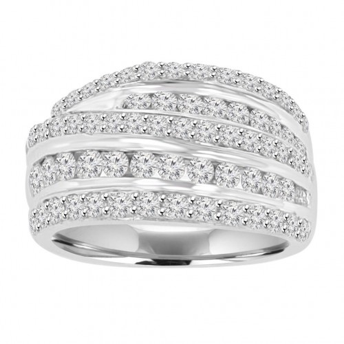 2.00 ct Ladies Round Cut Diamond Anniversary Ring in Prong Setting