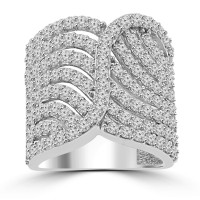 2.65 ct Ladies Round Cut Diamond Designer Cocktail Ring in 14 kt White Gold 2.65 ct Ladies Round Cut Diamond Designer Cocktail Ring in 14 kt White Gold