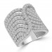 2.65 ct Ladies Round Cut Diamond Designer Cocktail Ring in 14 kt White Gold 2.65 ct Ladies Round Cut Diamond Designer Cocktail Ring in 14 kt White Gold