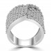 2.65 ct Ladies Round Cut Diamond Designer Cocktail Ring in 14 kt White Gold 2.65 ct Ladies Round Cut Diamond Designer Cocktail Ring in 14 kt White Gold
