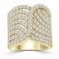 2.65 ct Ladies Round Cut Diamond Designer Cocktail Ring in 14 kt Yellow Gold 2.65 ct Ladies Round Cut Diamond Designer Cocktail Ring in 14 kt Yellow Gold
