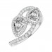 1.75ct Ladies Round Cut & Pear Shape Diamond Anniversary Wedding Band in 14k White Gold (G-H Color I-3 Clarity)
