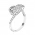 1.75ct Ladies Round Cut & Pear Shape Diamond Anniversary Wedding Band in 14k White Gold (G-H Color I-3 Clarity)