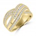 1.90 ct Ladies Round Cut Diamond Anniversary Ring in Prong Setting Yellow Gold