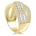 1.90 ct Ladies Round Cut Diamond Anniversary Ring in Prong Setting Yellow Gold