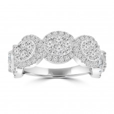 3.21 ct Ladies Pave Set Round Cut Diamond Anniversary Ring 3.21 ct Ladies Pave Set Round Cut Diamond Anniversary Ring