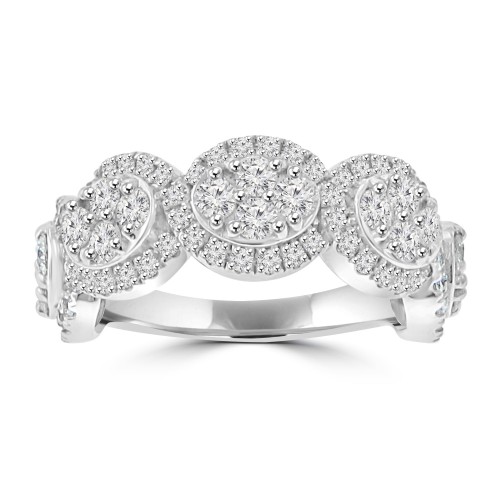 3.21 ct Ladies Pave Set Round Cut Diamond Anniversary Ring 3.21 ct Ladies Pave Set Round Cut Diamond Anniversary Ring