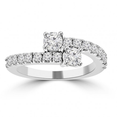 0.95 ct Ladies Round Cut Diamond Anniversary Wedding Band Ring 