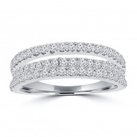 0.90 ct Ladies Round Cut Diamond Anniversary Wedding Band Ring in 14 kt White Gold 0.90 ct Ladies Round Cut Diamond Anniversary Wedding Band Ring in 14 kt White Gold