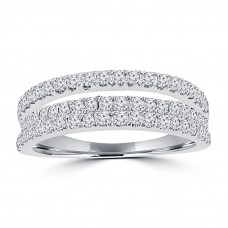 0.90 ct Ladies Round Cut Diamond Anniversary Wedding Band Ring in 14 kt White Gold 0.90 ct Ladies Round Cut Diamond Anniversary Wedding Band Ring in 14 kt White Gold