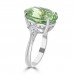 9.03 Ct Oval Cut Green Amethyst & Princess Cut Diamond Anniversary Ring 9.03 Ct Oval Cut Green Amethyst & Princess Cut Diamond Anniversary Ring