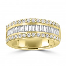 3.41 ct Ladies Round Cut & Baguette Diamond Anniversary Wedding Band in 14k Yellow Gold ( F Color VS-2 Clarity) 3.41 ct Ladies Round Cut & Baguette Diamond Anniversary Wedding Band in 14k Yellow Gold ( F Color VS-2 Clarity)
