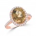 2.67 ct Ladies Round Cut Diamond & Oval Shape Morganite Anniversary Wedding Band Ring ( G-H Color SI-2 I1 Clarity)