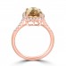 3.71 ct Ladies Round Cut Diamond & Cushion Cut Morganite Anniversary Wedding Band Ring ( G-H Color SI-2 I1 Clarity)