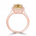 2.88 ct Ladies Round Cut Diamond & Cushion Cut Morganite Anniversary Wedding Band Ring ( G-H Color SI-2 I1 Clarity)