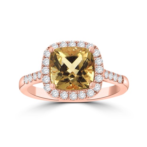 2.88 ct Ladies Round Cut Diamond & Cushion Cut Morganite Anniversary Wedding Band Ring ( G-H Color SI-2 I1 Clarity)