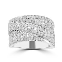 2.22 ct Ladies Micro Pave Set Round Cut Diamond Anniversary Band in 14k White Gold (H-I Color SI-2 I1 Clarity) 2.22 ct Ladies Micro Pave Set Round Cut Diamond Anniversary Band in 14k White Gold (H-I Color SI-2 I1 Clarity)