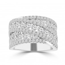 2.22 ct Ladies Micro Pave Set Round Cut Diamond Anniversary Band in 14k White Gold (H-I Color SI-2 I1 Clarity) 2.22 ct Ladies Micro Pave Set Round Cut Diamond Anniversary Band in 14k White Gold (H-I Color SI-2 I1 Clarity)
