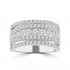 1.29 ct Ladies Micro Pave Set Round Cut Diamond Anniversary Band in 14k White Gold (H-I Color SI-2 I1 Clarity) 1.29 ct Ladies Micro Pave Set Round Cut Diamond Anniversary Band in 14k White Gold (H-I Color SI-2 I1 Clarity)