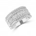 1.29 ct Ladies Micro Pave Set Round Cut Diamond Anniversary Band in 14k White Gold  (H-I Color SI-2 I1 Clarity)