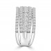 1.29 ct Ladies Micro Pave Set Round Cut Diamond Anniversary Band in 14k White Gold  (H-I Color SI-2 I1 Clarity)