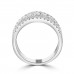 1.29 ct Ladies Micro Pave Set Round Cut Diamond Anniversary Band in 14k White Gold  (H-I Color SI-2 I1 Clarity)