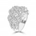 2.52 ct Ladies Micro Pave Set Round Cut Diamond Anniversary Band in 14k White Gold  (H-I Color SI-2 I1 Clarity)
