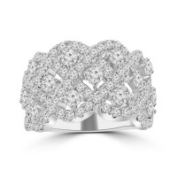 2.52 ct Ladies Micro Pave Set Round Cut Diamond Anniversary Band in 14k White Gold (H-I Color SI-2 I1 Clarity) 2.52 ct Ladies Micro Pave Set Round Cut Diamond Anniversary Band in 14k White Gold (H-I Color SI-2 I1 Clarity)