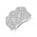 2.52 ct Ladies Micro Pave Set Round Cut Diamond Anniversary Band in 14k White Gold  (H-I Color SI-2 I1 Clarity)