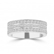 1.18 ct Ladies Micro Pave Set Round Cut Diamond Anniversary Band in 14k White Gold (H-I Color SI-2 I1 Clarity) 1.18 ct Ladies Micro Pave Set Round Cut Diamond Anniversary Band in 14k White Gold (H-I Color SI-2 I1 Clarity)