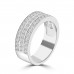 1.18 ct Ladies Micro Pave Set Round Cut Diamond Anniversary Band in 14k White Gold  (H-I Color SI-2 I1 Clarity)