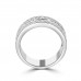1.18 ct Ladies Micro Pave Set Round Cut Diamond Anniversary Band in 14k White Gold  (H-I Color SI-2 I1 Clarity)