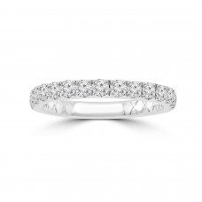 0.90 ct Ladies Micro Pave Set Round Cut Diamond Anniversary Band in 14k White Gold (H-I Color SI-2 I1 Clarity) 0.90 ct Ladies Micro Pave Set Round Cut Diamond Anniversary Band in 14k White Gold (H-I Color SI-2 I1 Clarity)