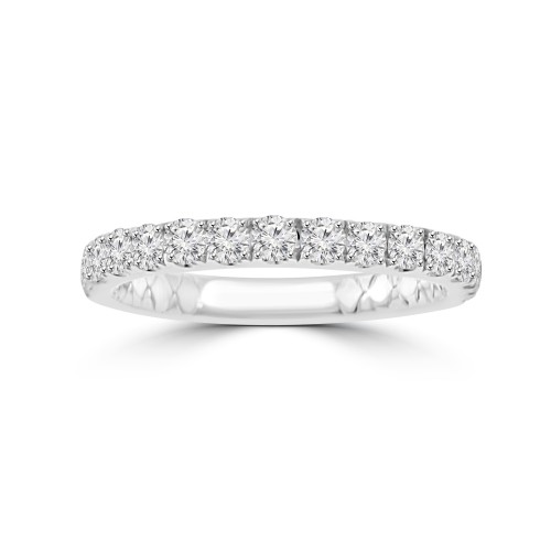0.90 ct Ladies Micro Pave Set Round Cut Diamond Anniversary Band in 14k White Gold (H-I Color SI-2 I1 Clarity) 0.90 ct Ladies Micro Pave Set Round Cut Diamond Anniversary Band in 14k White Gold (H-I Color SI-2 I1 Clarity)