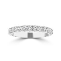 0.75 ct Ladies Micro Pave Set Round Cut Diamond Anniversary Band in 14k White Gold (H-I Color SI-2 I1 Clarity) 0.75 ct Ladies Micro Pave Set Round Cut Diamond Anniversary Band in 14k White Gold (H-I Color SI-2 I1 Clarity)